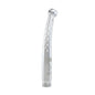 Silver airotor dental handpiece with push button, super torque design, isolated on white background