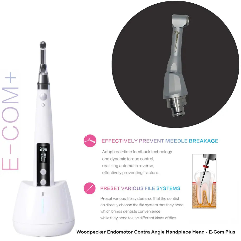 Woodpecker Endomotor Contra Angle Handpiece Head E-Com Plus | Endo Handpiece
 contra angle handpiece Delhi NCR
 buy contra angle handpiece online India
 low speed contra angle handpiece supplier Delhi
 dental contra angle handpiece best price
 1:5 contra angle handpiece Delhi

