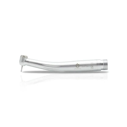 High speed dental airotor handpiece with metallic finish, isolated on white background