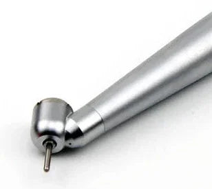 Close-up of a metallic dental airotor handpiece turbine for dental procedures