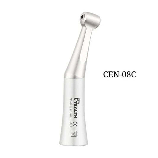 CEN-08C contra angle dental handpiece, stainless steel, isolated on white background