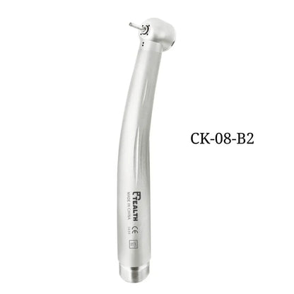 CK-08-B2 dental airotor handpiece, silver, single head, against white background