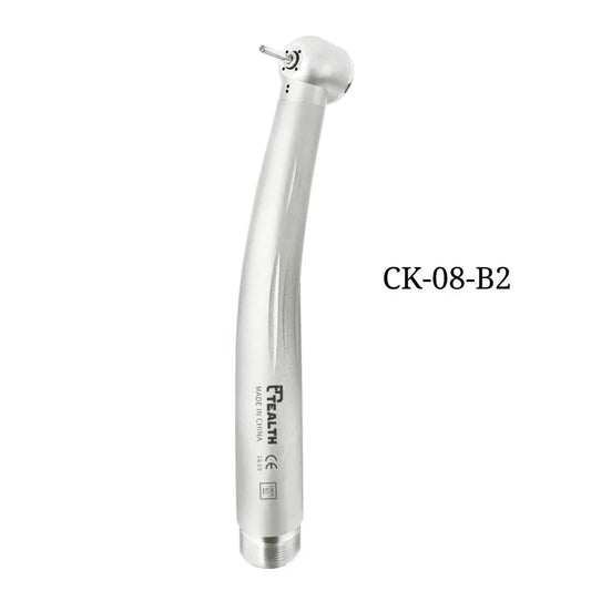 CK-08-B2 dental airotor handpiece, silver, single head, against white background