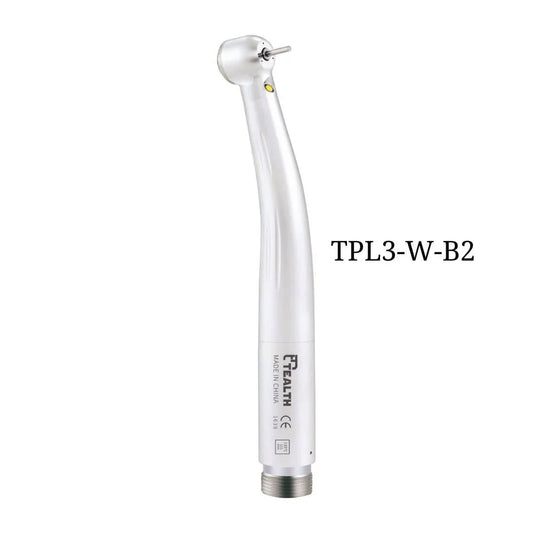 High speed dental airotor handpiece TPL3-W-B2, metallic body, isolated on white background