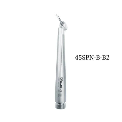 Dental airotor handpiece with angled head, model 45SPN-B-B2, stainless steel finish