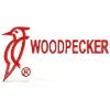 Red woodpecker outline logo with bold 'WOODPECKER' text on white background, dental equipment brand